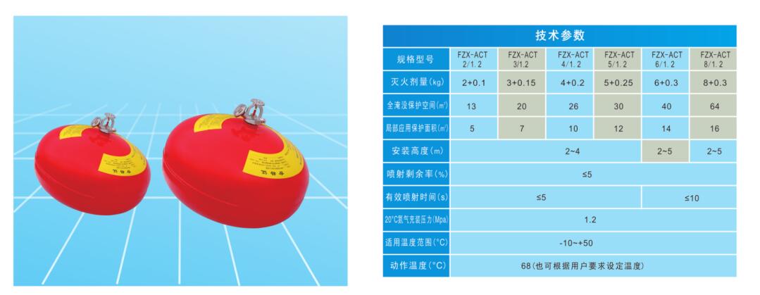 懸掛式超細干粉自動滅火裝置